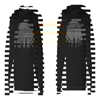 木 屋外 自然 鳥 レトロ 森 長袖Tシャツ - Kawaiitshirt