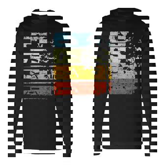 木こり ヴィンテージ チェーンソー 森林労働者 森林 長袖Tシャツ - Kawaiitshirt