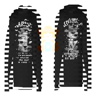 未診断だけど何かが違う猫ユーモア 長袖Tシャツ - Kawaiitshirt