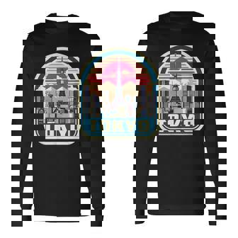 東京シティスカイライン ヴィンテージ 日本土産 レトロカラー 長袖Tシャツ - Kawaiitshirt