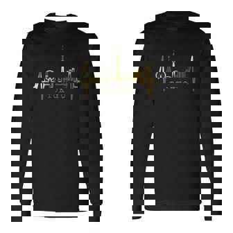 東京スカイライン ハートビート・ジャパン ファン・ハート アイ・ラブ・トーキョー I Love Tokyo 長袖Tシャツ - Kawaiitshirt