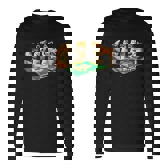 柴犬 イヌ 麻雀 面白いtシャツ 犬 文字入り メンズ おもしろ 面白い 服 おもしろグッズ ネタ 雀士 長袖tシャツ 長袖Tシャツ - Kawaiitshirt