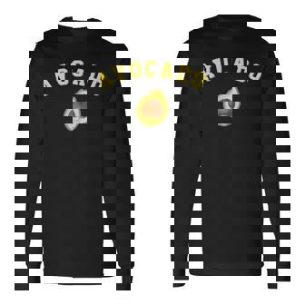 楽しいアボカドの面白いカレッジチームロゴ 英語の言葉 長袖Tシャツ - Kawaiitshirt