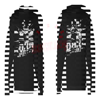 楽しいロールスボーリング パンヴィンテージボウリングボール 長袖Tシャツ - Kawaiitshirt