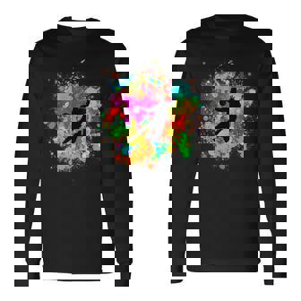 樹脂ボール付きのクールなハンドボールプレーヤー 長袖Tシャツ - Kawaiitshirt