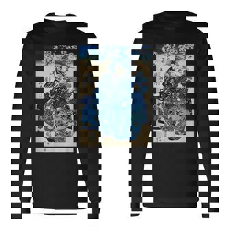 歌川国芳 ヴィンテージ 浮世絵優女 長袖Tシャツ - Kawaiitshirt