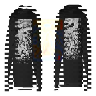 歌川国芳作 塔ノ沢の滝の下の初花 長袖Tシャツ - Kawaiitshirt