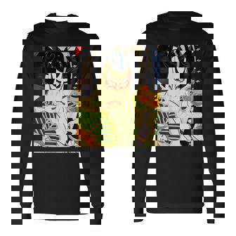 歌舞伎 かぶき 役者 日本美術 浮世絵 役者絵 名取春仙 六世坂東彦三郎 舎人松王丸 長袖Tシャツ - Kawaiitshirt