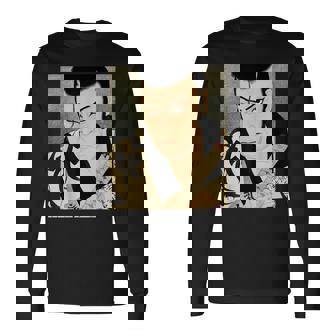 歌舞伎 演劇 俳優 サムライ 俊泉 日本のビンテージアート 長袖Tシャツ - Kawaiitshirt