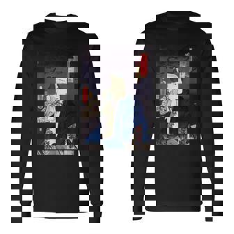 武士 歌舞伎 ヴィンテージ 日本の浮世絵 木版画 長袖Tシャツ - Kawaiitshirt