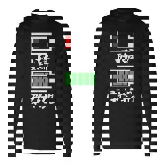 母 妊婦 面白いtシャツ 妻 電池切れ 妊婦さん メンズ おもしろ 面白い 服 オリジナル グッズ 文字tシャツ ネタ 長袖Tシャツ - Kawaiitshirt