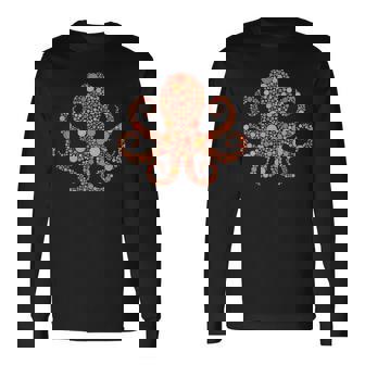 水玉タコtシャツ 楽しいオレンジ国際ドットデー 長袖Tシャツ - Kawaiitshirt