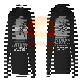 沖縄 Japan ヤシの木 夏休み 日本観光 長袖Tシャツ - Kawaiitshirt