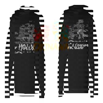 沖縄ジャパン シーサーガーディアンライオンズ 沖縄 日本土産 長袖Tシャツ - Kawaiitshirt