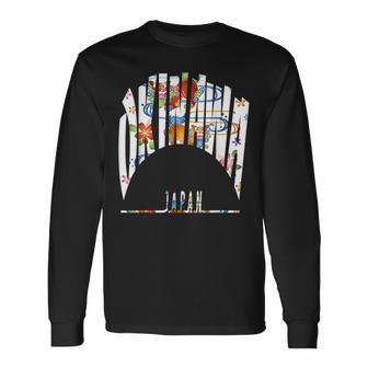 沖縄島ジャパン うちなちゅう 琉球 ビンガタ 沖縄紅型びんがた 長袖Tシャツ - Kawaiitshirt