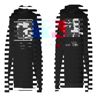 波動拳格闘スポーツリーグ-面白いアーケードゲーマー 長袖Tシャツ - Kawaiitshirt