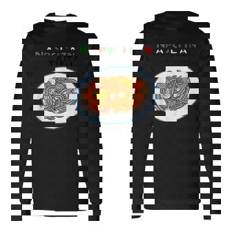 洋食屋さん ナポリタン スパゲッティ パスタ ナポリタン食べたい オリジナルデザイン イラスト おもしろ 長袖Tシャツ - Kawaiitshirt