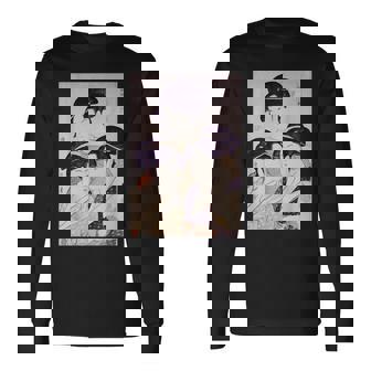 浮世絵 美人 ユーモア アート 絵 漢字 日本 長袖Tシャツ - Kawaiitshirt