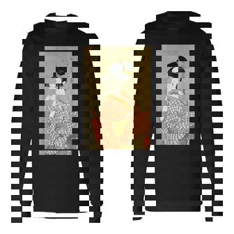 浮世絵デザイン『喜多川歌麿』アート 美術 日本画 グッズ 長袖Tシャツ - Kawaiitshirt