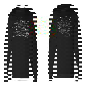 海の中の魚 長袖Tシャツ - Kawaiitshirt