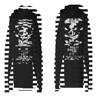 海賊tシャツ メンズ レディース キッズ ヨー・ホー A Pirate's Life For Me 長袖Tシャツ - Kawaiitshirt