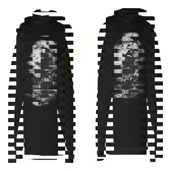 海賊と幽霊船 長袖Tシャツ - Kawaiitshirt