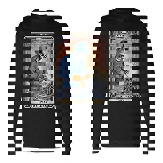 溶接機 溶接 タロット カード スケルトン 面白い 金属製 労働者 長袖Tシャツ - Kawaiitshirt