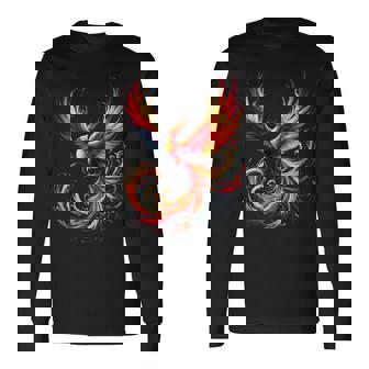 火の鳥 不死鳥 神話上の鳥 立ち上がり 再び生まれる 灰 長袖tシャツ 長袖Tシャツ - Kawaiitshirt