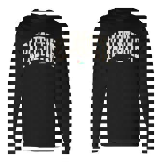 無料のパレスチナ大学代表チームフォント パレスチナの国旗を保存 長袖Tシャツ - Kawaiitshirt