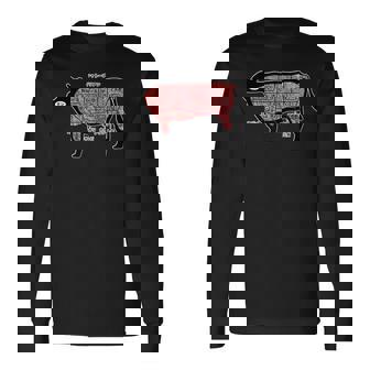 焼肉 カルビ 牛肉 焼肉定食 部位 面白い おもしろ ユーモア ギャグ お笑い 長袖Tシャツ - Kawaiitshirt