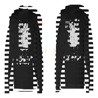 焼鳥 面白いtシャツ ぼんじり ニワトリ イラスト メンズ おもしろ 面白い 服 オリジナル おもしろグッズ ネタ 長袖Tシャツ - Kawaiitshirt