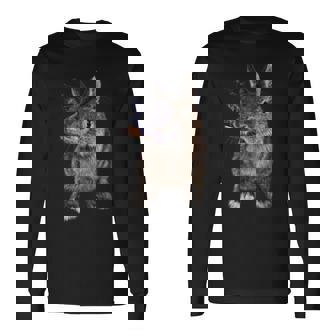 煙草を吸ううさぎ たばこ 長袖Tシャツ - Kawaiitshirt