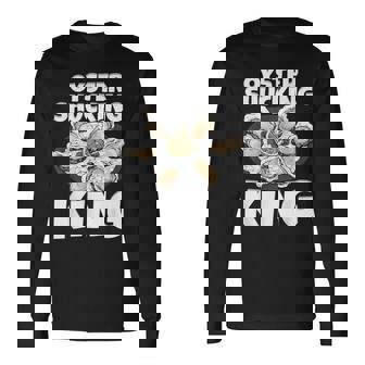 牡蠣を喰わせる王の牡蠣 長袖Tシャツ - Kawaiitshirt