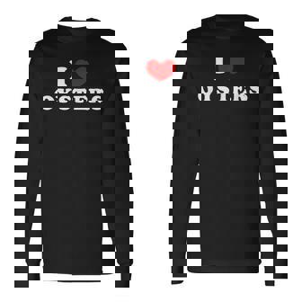 牡蠣大好き、牡蠣が大好き 長袖Tシャツ - Kawaiitshirt