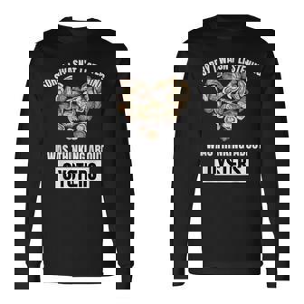 牡蠣好きにはごめんなさい、牡蠣のことを考えて聞いていませんでした 長袖Tシャツ - Kawaiitshirt