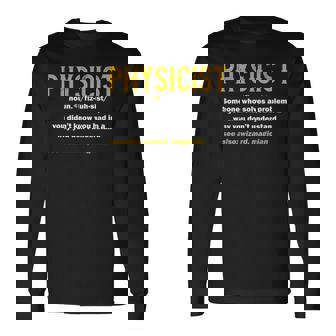 物理学者 定義 科学 オタク 面白い 魔法 長袖Tシャツ - Kawaiitshirt