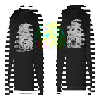 犬 カラフル ラブラドゥードル 長袖Tシャツ - Kawaiitshirt