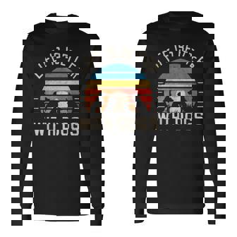 犬と一緒に暮らすのは 長袖Tシャツ - Kawaiitshirt