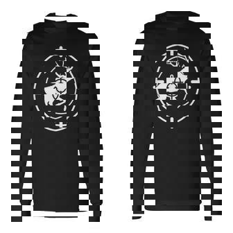 狩猟 射撃 猟師 熊 鹿 猟 ハンター 心電図 おもしろ グッズ 服 面白いtシャツ ライフル ネタ メンズ 長袖Tシャツ - Kawaiitshirt