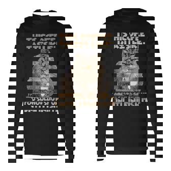 猫 T 朝のイライラとコーヒー愛好家向け T パラス猫 長袖Tシャツ - Kawaiitshirt