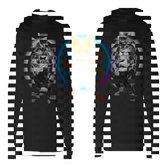 猫 ねこ カンフー 長袖Tシャツ - Kawaiitshirt