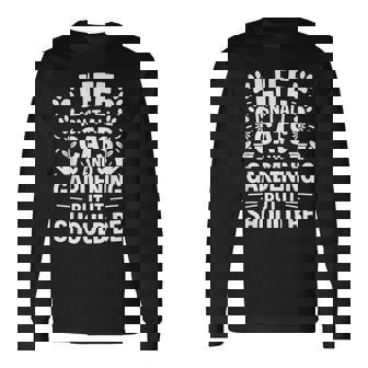 猫とガーデニング 庭師 おもしろガーデニング 長袖Tシャツ - Kawaiitshirt