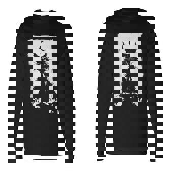 猫の夜の儀式 猫のウルタル・キム・ホルム アート Cat Night Ulthar Ritual Kim Holm 長袖Tシャツ - Kawaiitshirt