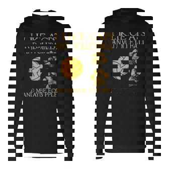 猫やバレーボールが好きで、3人もいるかもしれません。 長袖Tシャツ - Kawaiitshirt