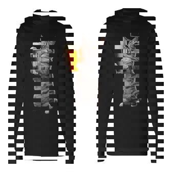 猫ビール 長袖Tシャツ - Kawaiitshirt