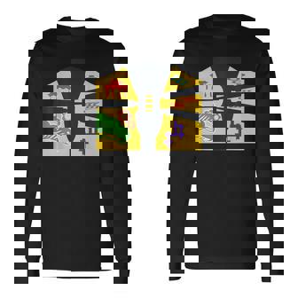 琉球備形沖縄沖縄内南朱型 三線 長袖Tシャツ - Kawaiitshirt