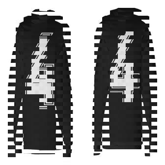 番号4 Fourports アスレチック チーム ジャージー バーシティ ユニフォーム 長袖Tシャツ - Kawaiitshirt