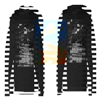 番町皿屋敷 百物語 怪談 葛飾 北斎 お皿のマンション お菊 日本美術 ハロウィン 長袖Tシャツ - Kawaiitshirt