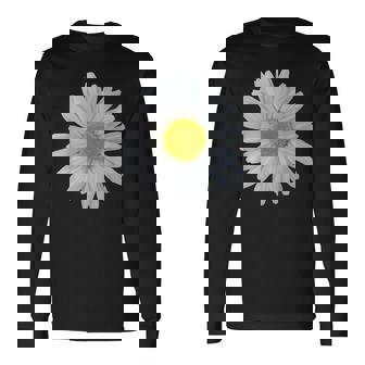 白いデイジーの花、咲くデイジー、花、花、デイジー 長袖Tシャツ - Kawaiitshirt