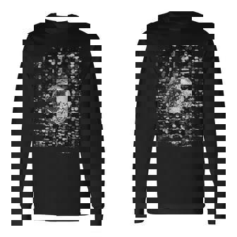 白黒ディスコボール クラブ レトロ 長袖Tシャツ - Kawaiitshirt